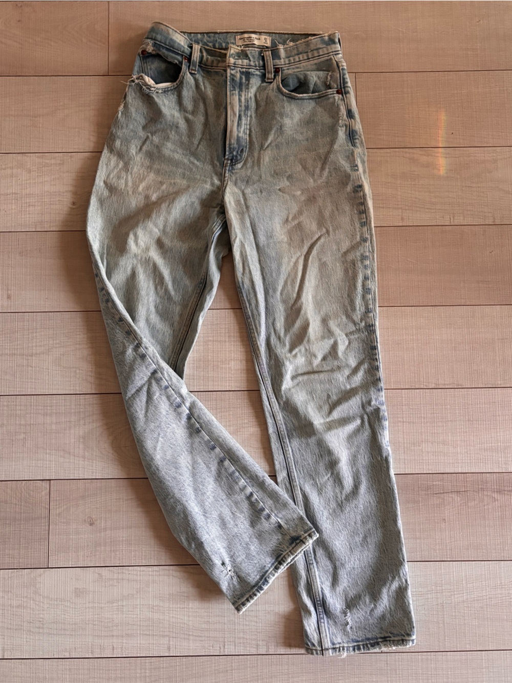 Abercrombie & Fitch 90s High Rise Straight Jeans, Curve Love